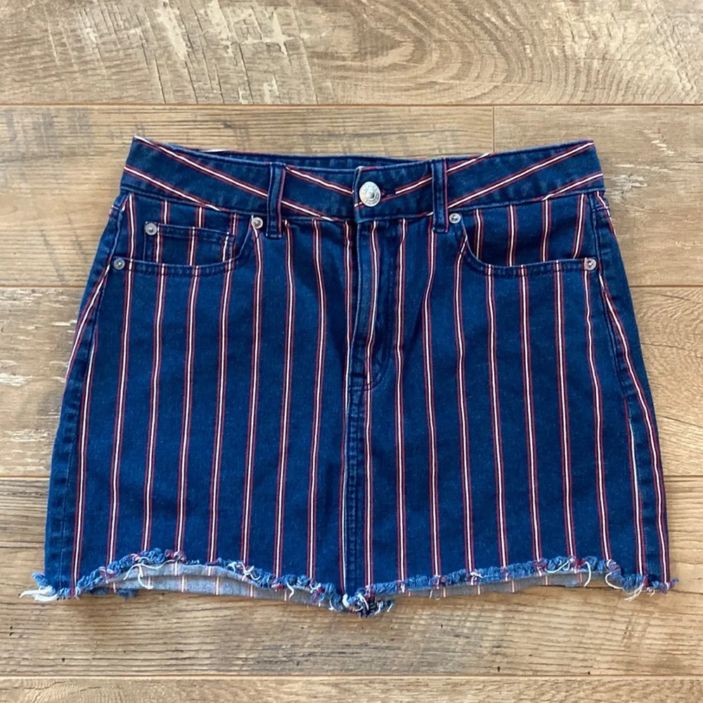 American Eagle Red/White/Blue High Rise Mini Skirt, Women’s size 10 - Picture 1 of 9